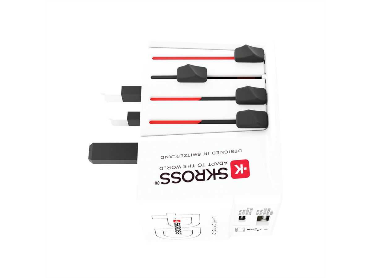 Skross MUV USB AC30PD White Retail, Weltweit