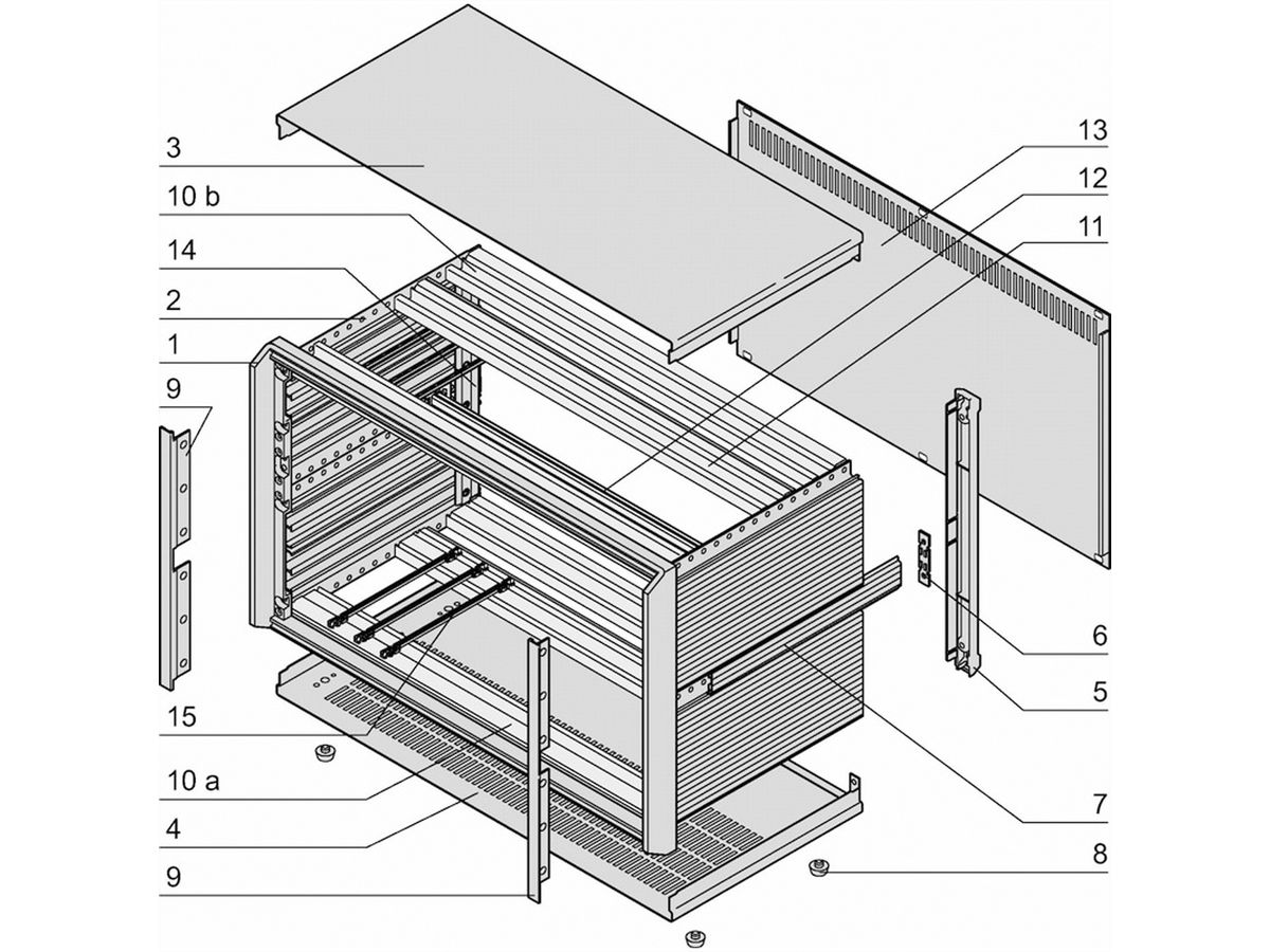 SCHROFF PropacPRO Complete Desktop Case, Shielded, 3 U, 42 HP, 386 mm
