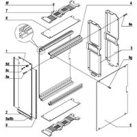 SCHROFF mounting material for a cassette - FASTENING SET CASSETTE 3U/6U