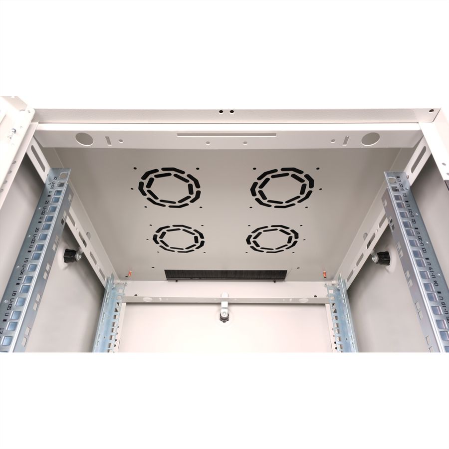 ROLINE 19-inch netwerkkast Basic 22 U, 600x600 BxD Glazen deur grijs