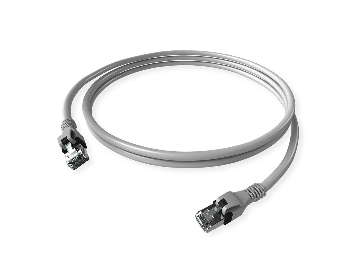 EasyLan DualBoot PushPull IP20 Patchkabel, Kat.6 (Class E), grau, 1 m