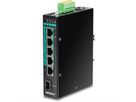 TRENDnet TI-PG541i 6-poorts Industriële Switch PoE+ Gigabit Layer 2 DIN-Rail