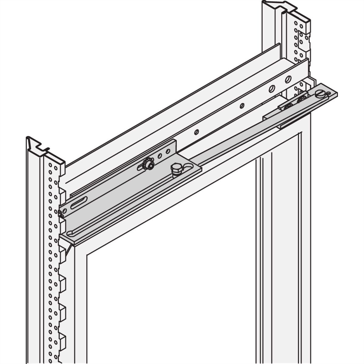 SCHROFF Stop-set zwenkraam 19", 160 graden
