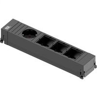 BACHMANN POWER FRAME Medium 1x earthing contact 3x ABD, plastic