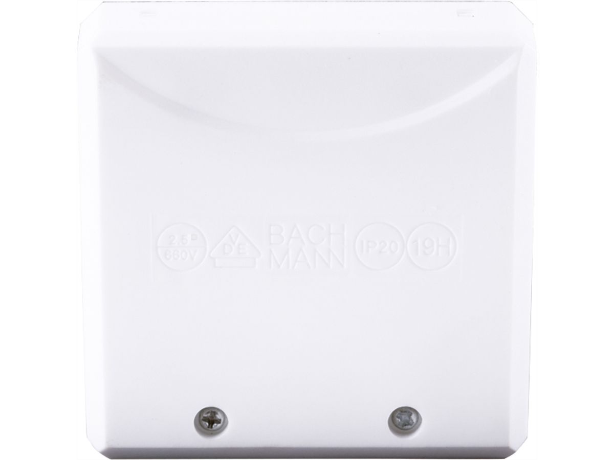 BACHMANN cooker connection box AP/UP white, 16A/400V (0.75 - 2.5mm²)