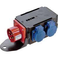 BACHMANN CEE adapter 16A 400V, 3xprotective contact IP44