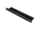 ROLINE 19-inch cable entry, with brush strip 1U black