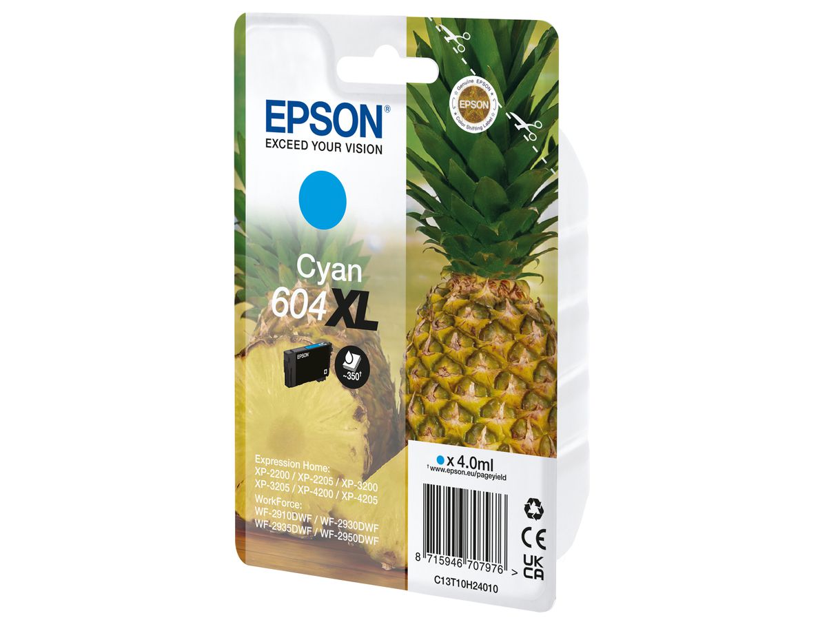 Epson 604XL inktcartridge 1 stuk(s) Origineel Hoog (XL) rendement Cyaan