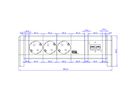 BACHMANN DESK 3x earthing contact, 2x CAT6