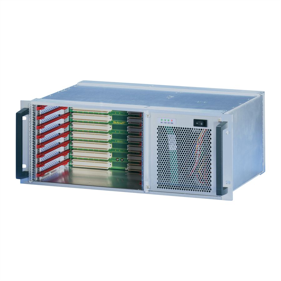 SCHROFF VME64x System, 4 U, 8 Slot, Open Frame PSU