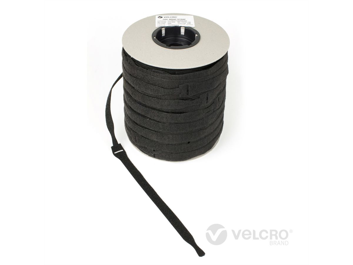 VELCRO® One Wrap® Bindband 20 mm x 330 mm, 750 stuks, brandvertragend, zwart