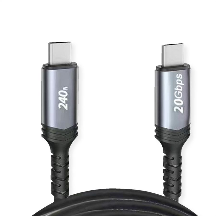 VALUE USB4 Gen3x2 Kabel, C-C, M/M, 4K UHD-1, 20Gbit/s, 240W, zwart, 2 m