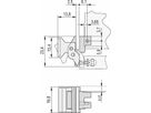 SCHROFF Extractor Handle Trapezoid Form, Type 2, RAL 7035, Without Alignment Pin