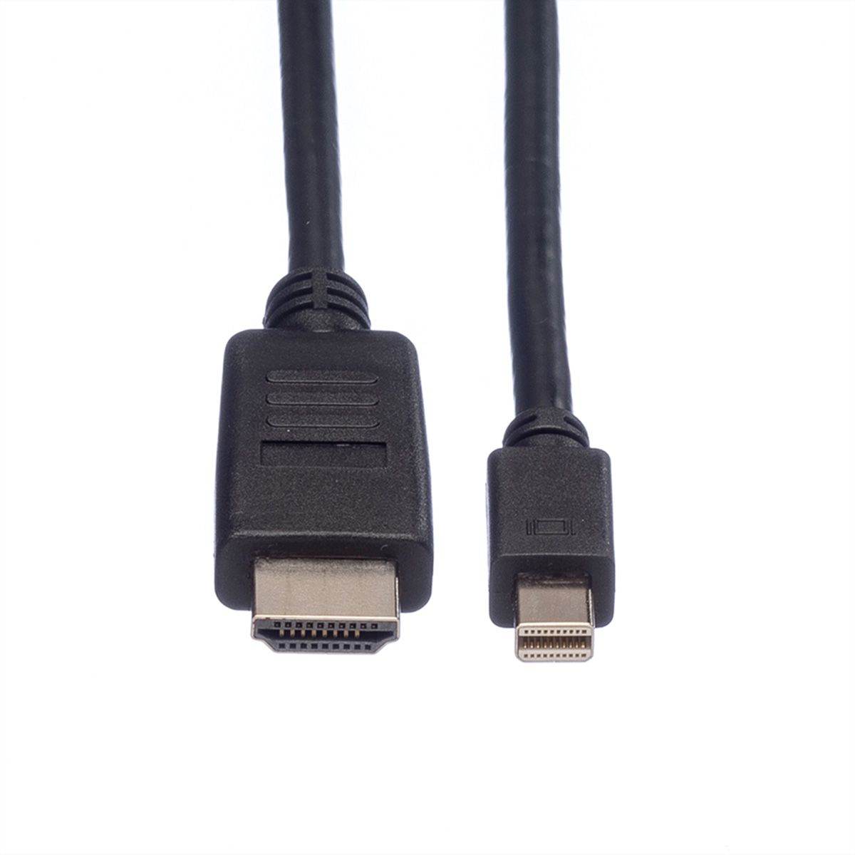 ROLINE Mini DisplayPort Cable, Mini DP-HDTV, M/M, black, 1 m