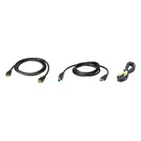 ATEN 2L-7D02UHX3 USB HDMI KVM Kabel-Kit, USB 3.0, schwarz, 1,8 m