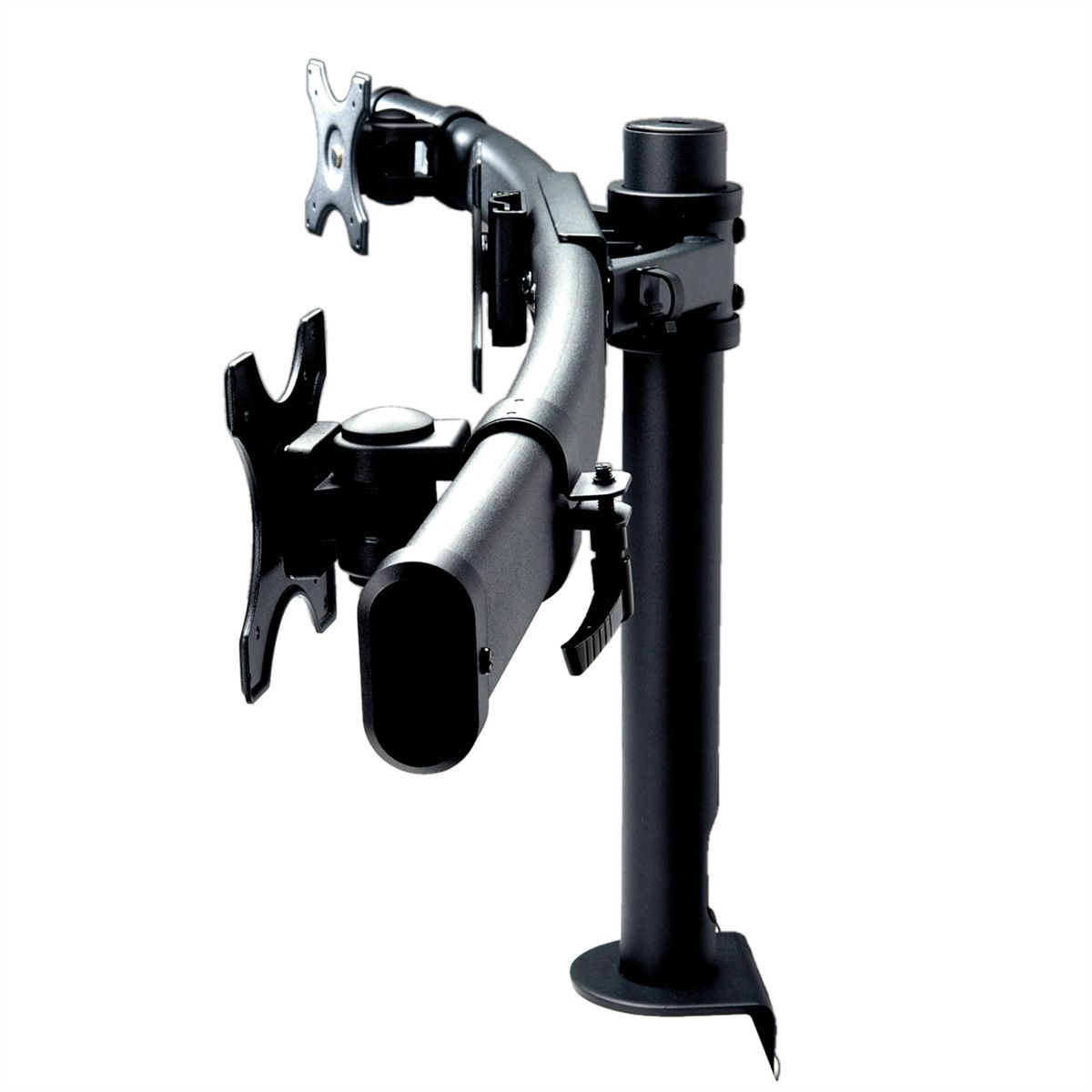 VALUE Drievoudige LCD-arm, tafelmontage, zwart