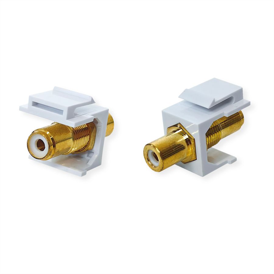 VALUE RCA keystone-koppeling, kunststof, wit