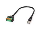 ROLINE Cable Adapter, RJ45 Plug to Terminal Block (push-button), 30 cm