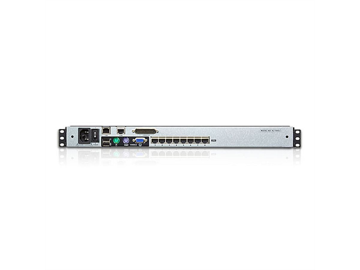 ATEN KL1508AiM KVM Over IP Switch, 8-Poorts, 43cm LCD, VGA, PS/2-USB, DE-Layout