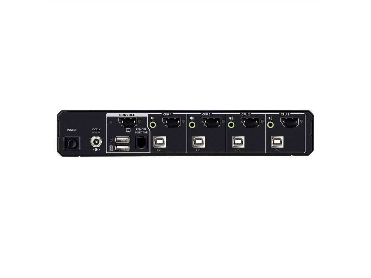 ATEN CS1184DPH4 4-Port USB 5K DP/HDMI Universal Secure KVM Switch , Single Display