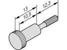 SCHROFF Kraagschroef, Kartelkop Lange uitvoering, M2,5 x 12,3 mm, Messing vernikkeld, 100 stuks