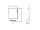 BACHMANN DESK2 kabelgeleider RAL9005, zwart geverfd