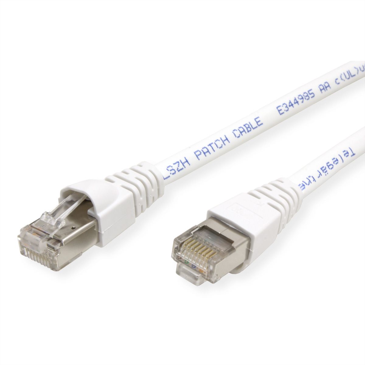 TELEGÄRTNER RJ45 Patch Cord S/FTP, Cat.6A, LSZH, white, 0.5 m