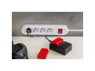 BACHMANN SMART stekkerdoos 4x geaard contact, met schakelaar, wit, 1,5 m
