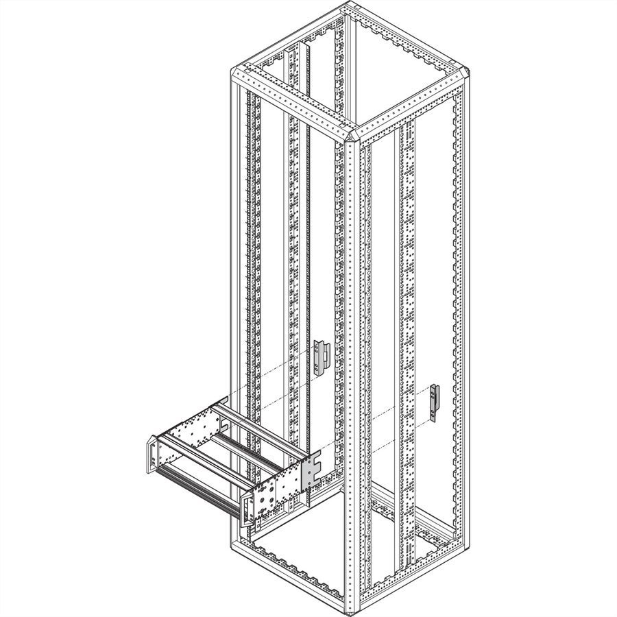SCHROFF EuropacPRO Adapter for Rear Fixing, DL3 Standard in a Cabinet, 3 U