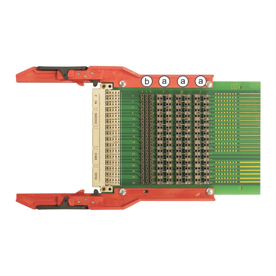 SCHROFF testadapter voor DIN-aansluiting type E, 3 HE, 220 mm