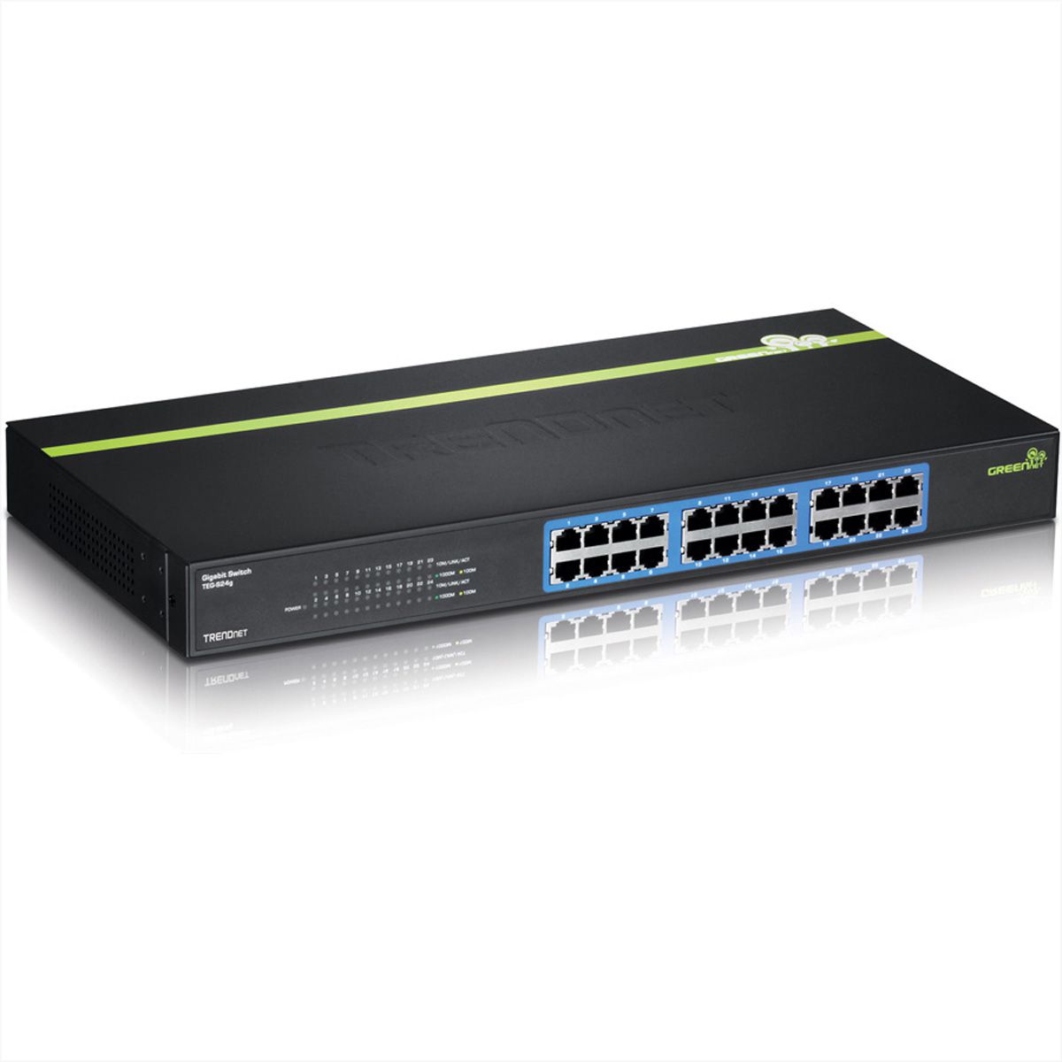 TRENDnet TEG-S24G Unmanaged Gigabit Ethernet Switch, 24-Port, GREENnet Technology