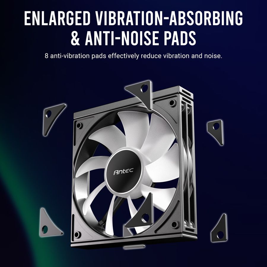 ANTEC C120 ARGB Fan PC Case Fan 120mm 3-In-1-Pack, white