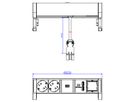 BACHMANN DESK2 2x earthing contact 1x USB charger 1x ABD, black