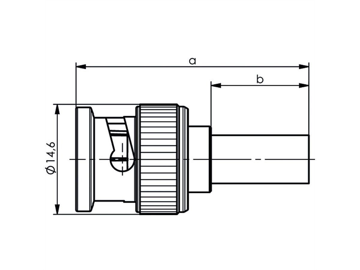 TELEGÄRTNER BNC-krimpconnector 50 Ohm , voor RG-58C/U Professional