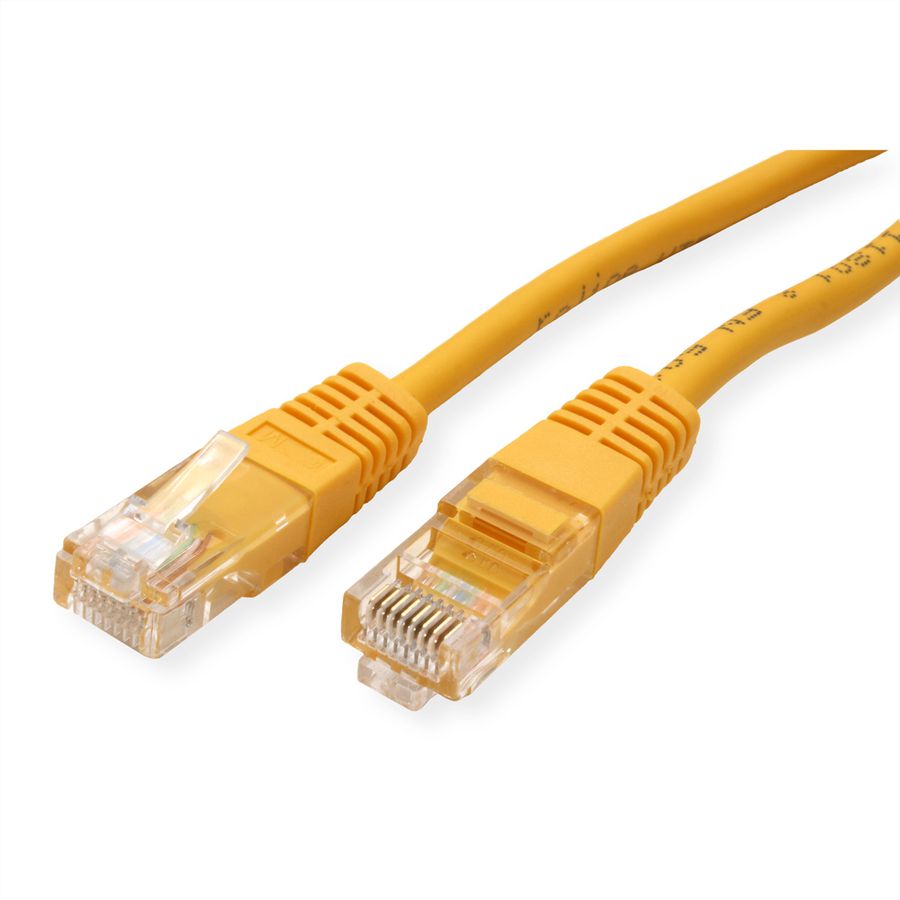 ROLINE patchkabel Cat.5e (Klasse D) UTP, PoE, geel, 0,5 m
