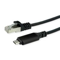 ROLINE USB-C naar Gigabit Ethernet-converterkabel, zwart, 1 m