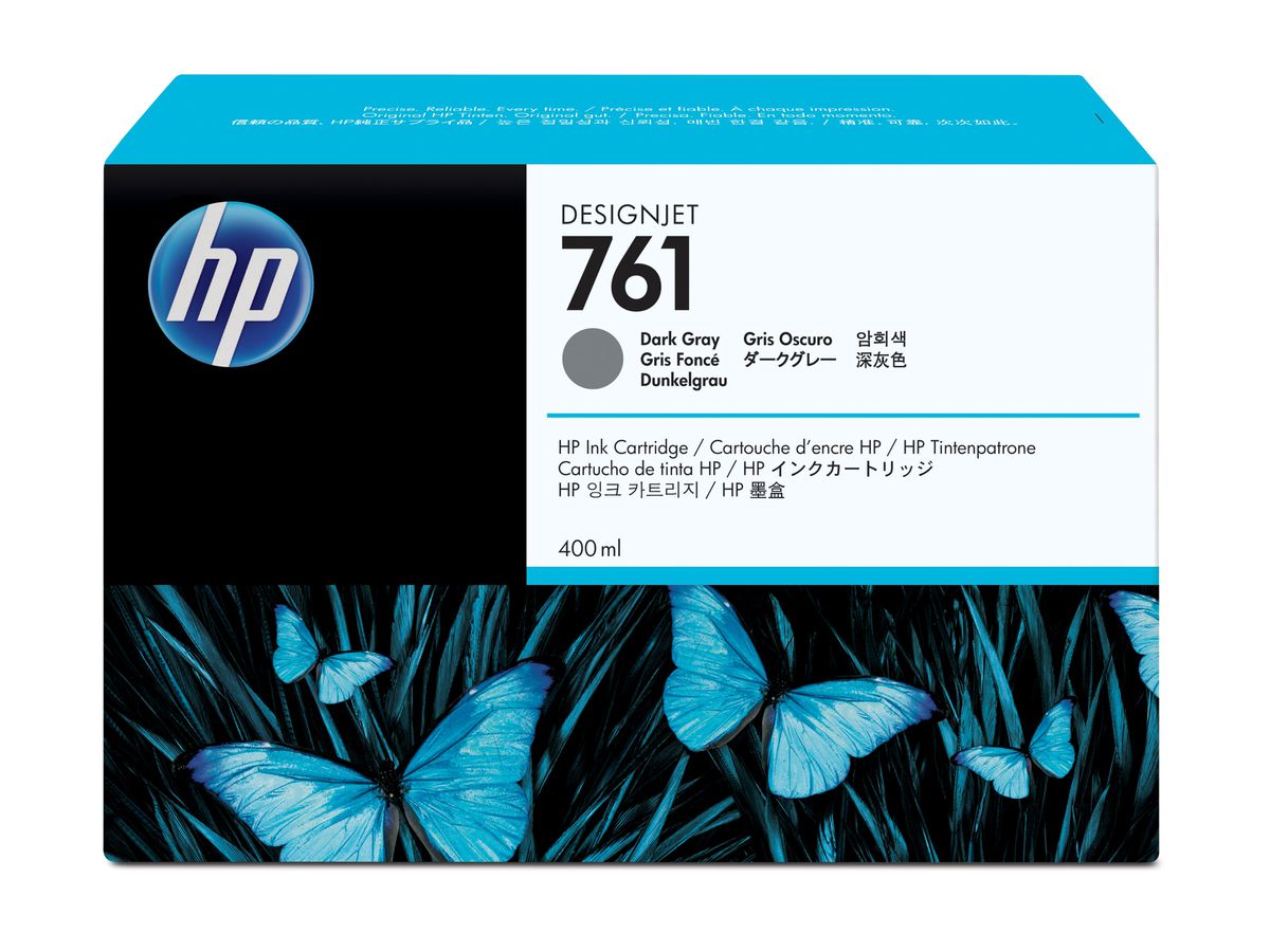 HP 761 donkergrijze DesignJet inktcartridge, 400 ml