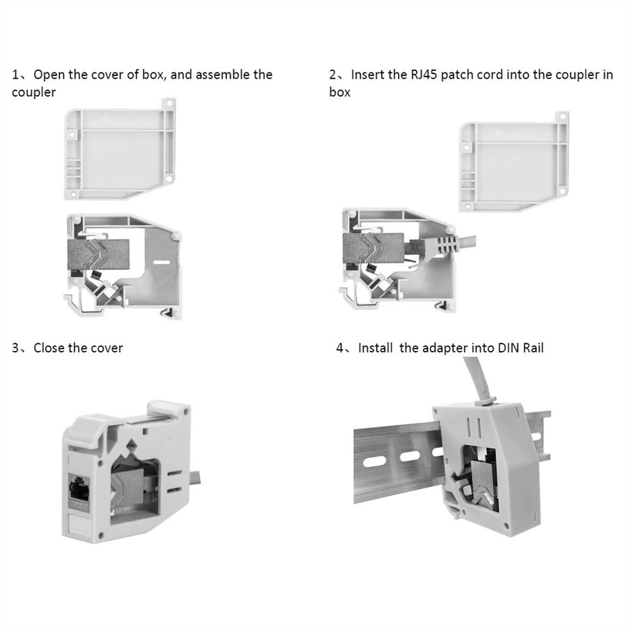 ROLINE Keystone Holder, empty, DIN-Rail, 180°