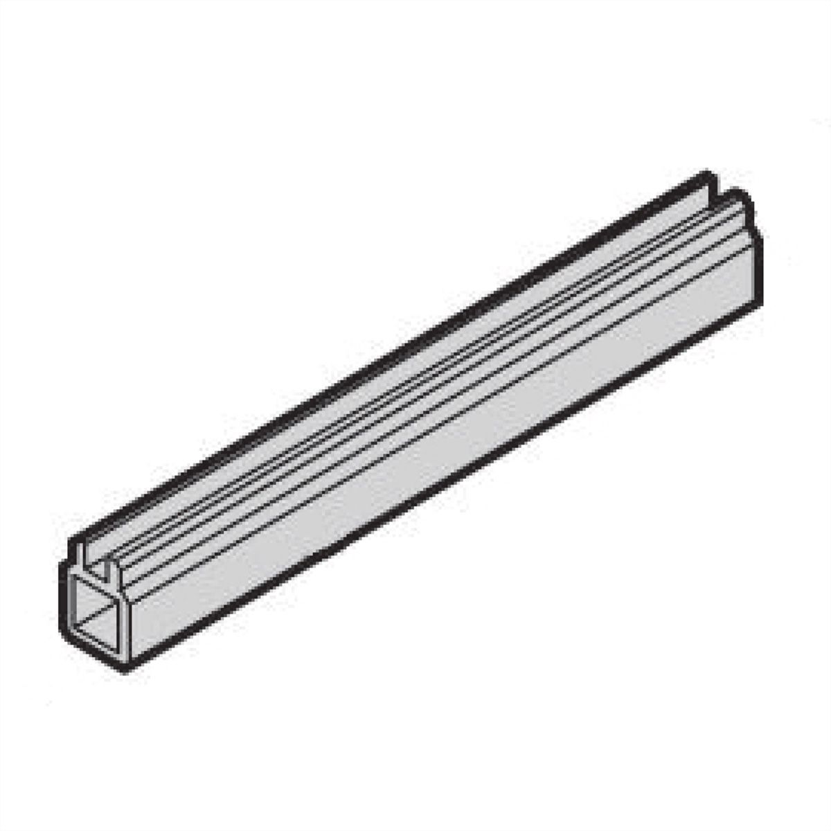 SCHROFF Guide Rail Multi Piece, Mid-Piece, Plastic Extrusion, 280 mm, 2 mm Groove Width, Grey, 10 Pieces
