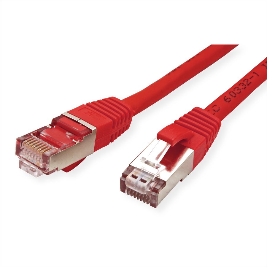 VALUE S/FTP Patch Cord Cat.6 (Class E), halogen-free, red, 2 m