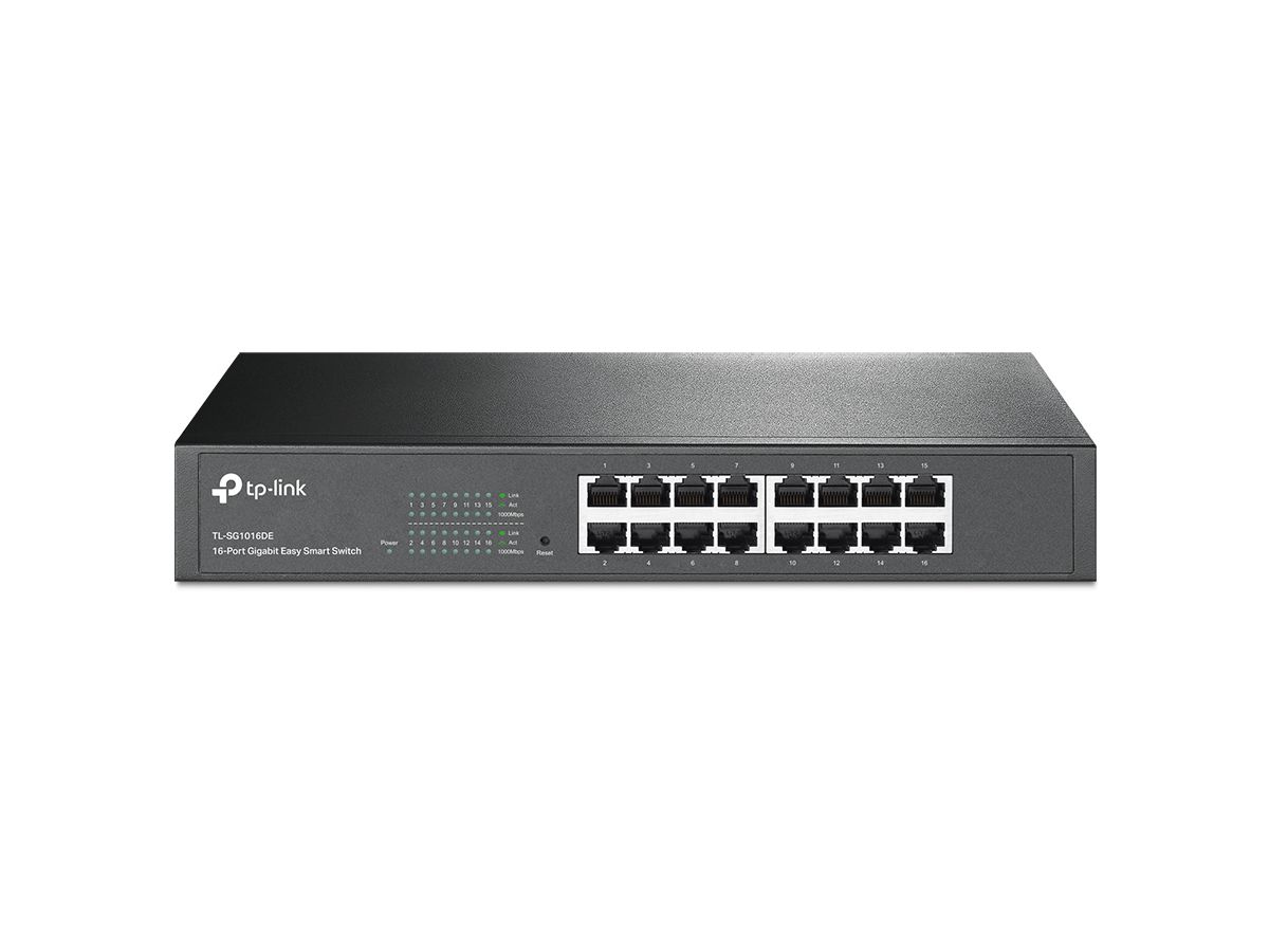TP-Link TL-SG1016DE netwerk-switch Managed L2 Gigabit Ethernet (10/100/1000) Zwart