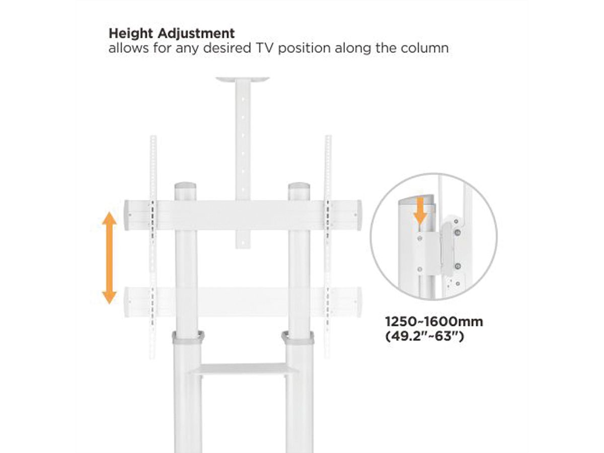 ROLINE LCD-rolstaander, tot 140 kg, zwart