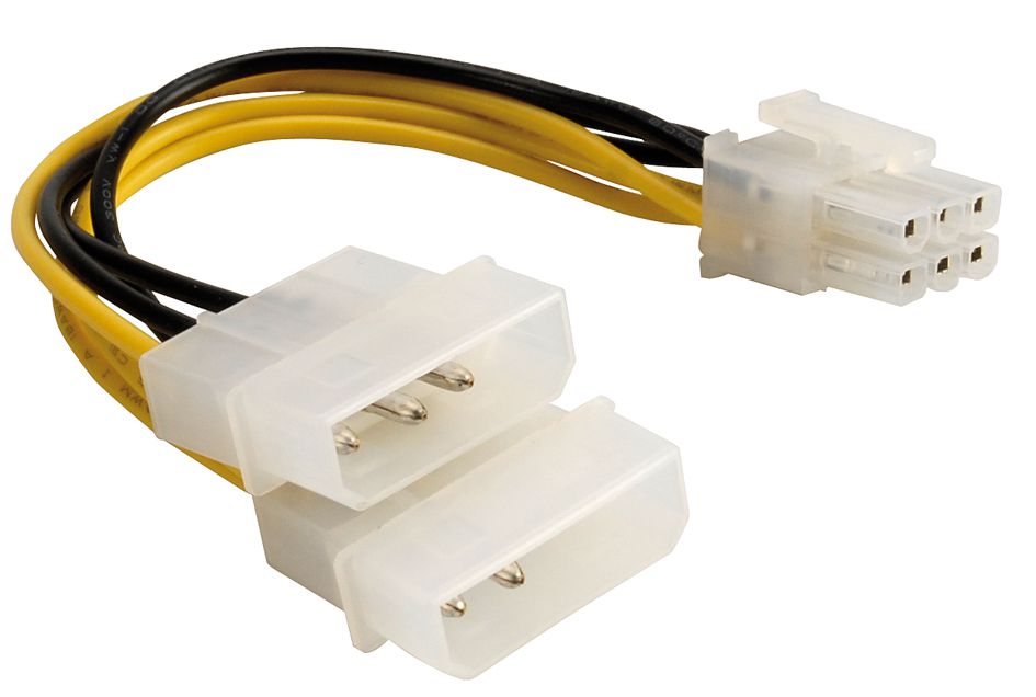 Stroom Y-adapterkabel 6pin PCI Express VGA, E