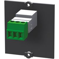 BACHMANN frame mini jack 3.5mm stereo, Screw terminal