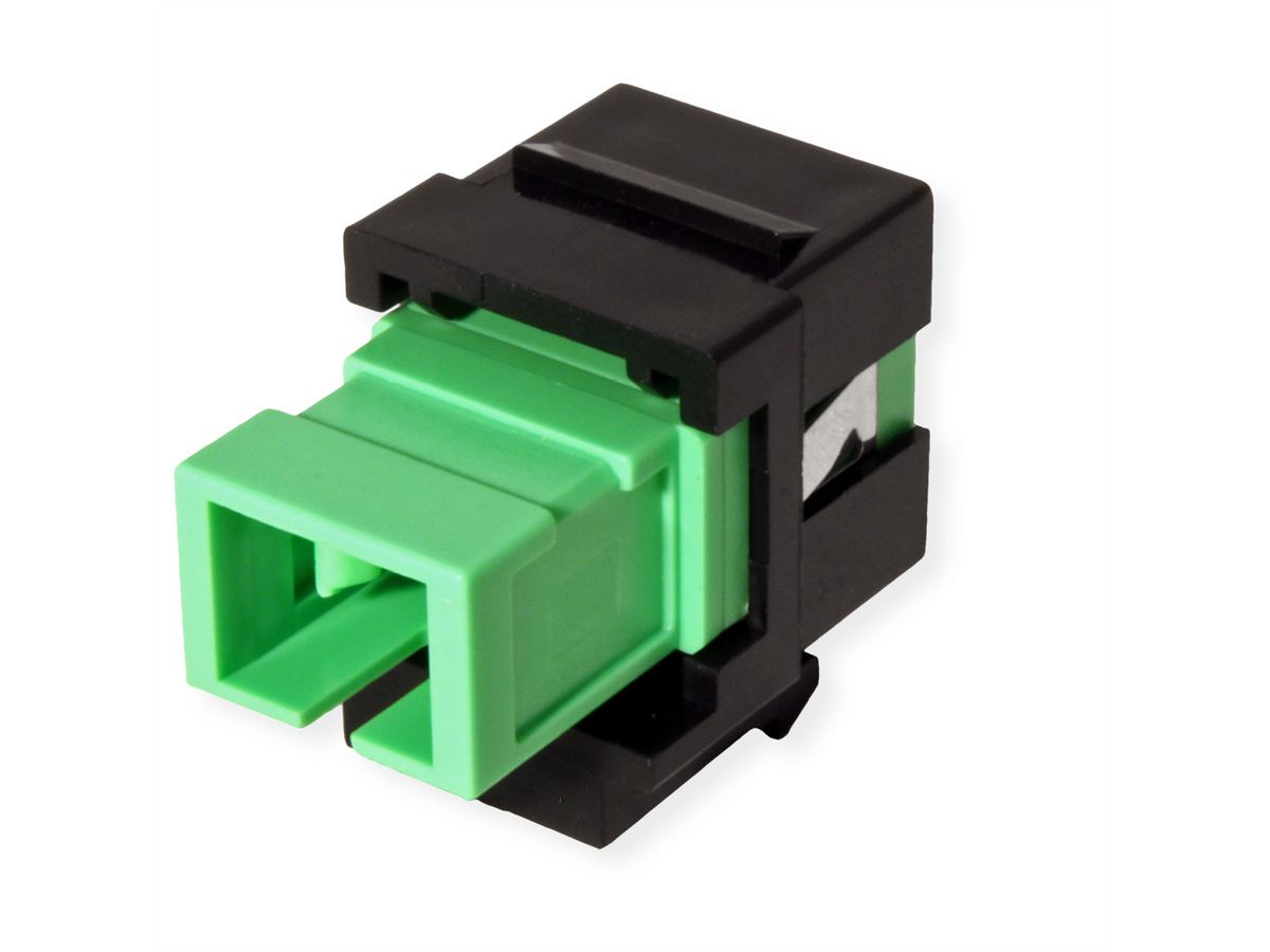 ROLINE Fiber Optic Keystone Jack, SC Simplex, Singlemode, OS2, APC
