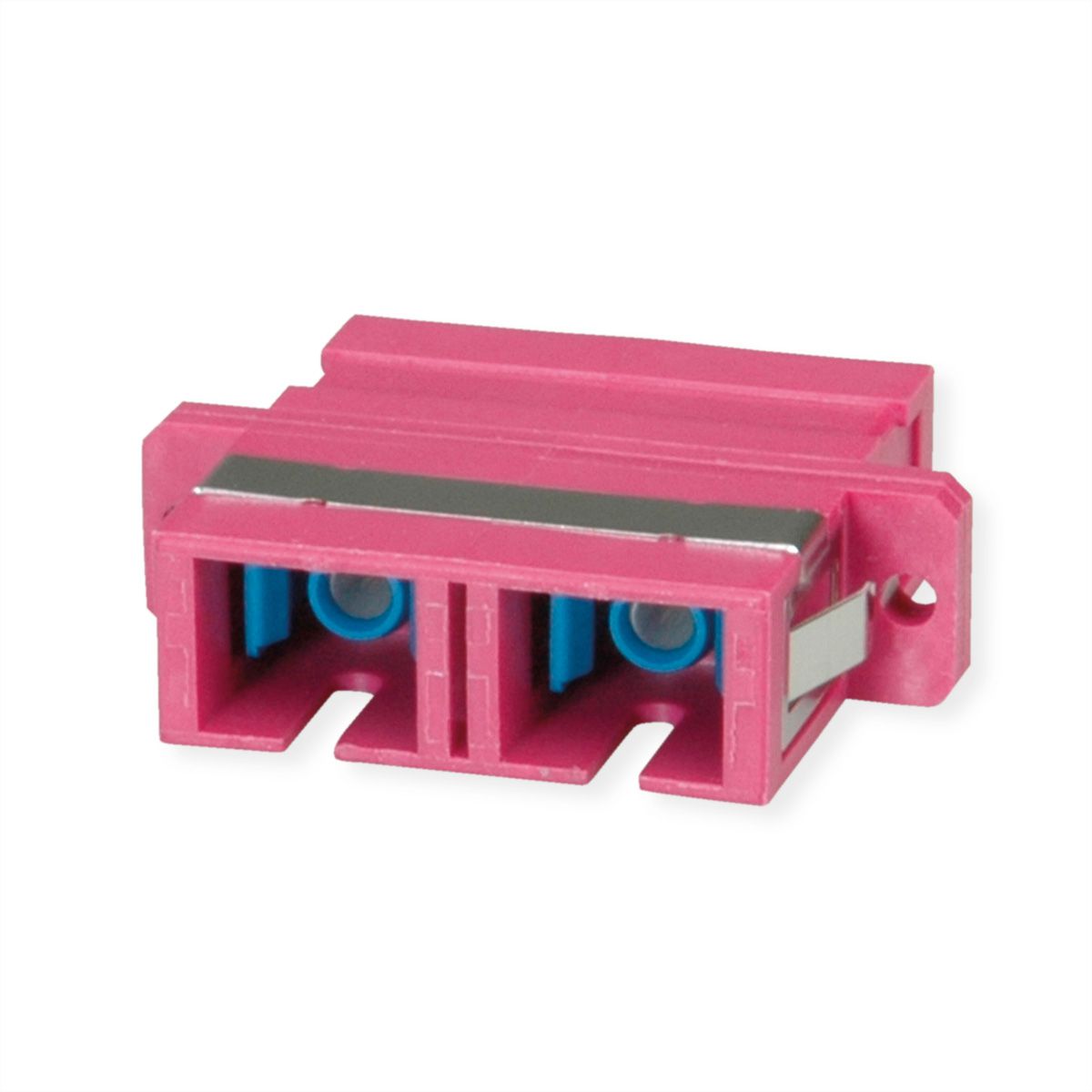 TELEGÄRTNER SC Duplex koppeling, MM, keramische huls, Plastic behuizing, violet