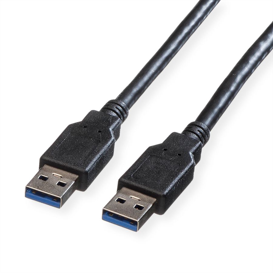 ROLINE USB 3.2 Gen 1 Cable, A - A, M/M, black, 1.8 m