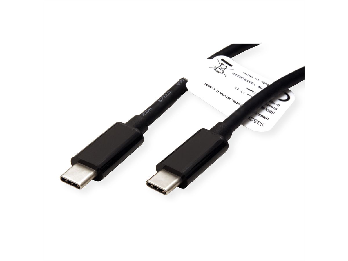 STANDARD USB 3.2 Gen 2 Cable, PD, Emark, C-C, M/M, 10Gbit/s, 100W, black, 0.5 m