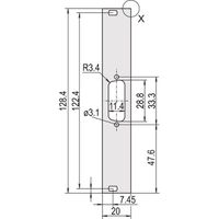 SCHROFF voorpaneel, plat, Refrofit afscherming, D-Sub uitsparing, 3 HE, 4 HE, 1 x 15 pen, 2,5 mm, Al, geanodiseerd aan de voorkant, geleidend aan de achterkant
