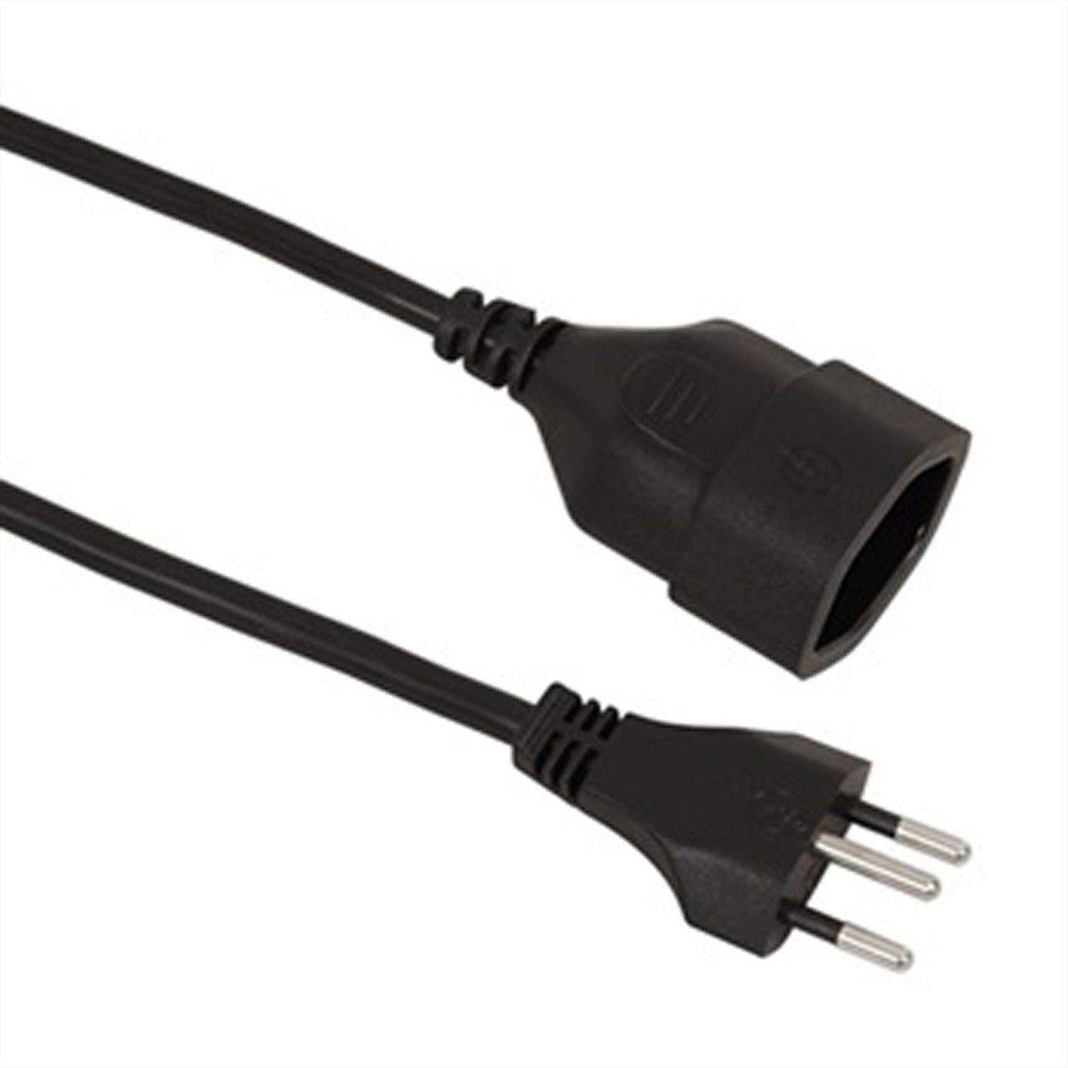 VALUE verlengkabel T12/T13, CH stroomkabel, zwart, 10 m